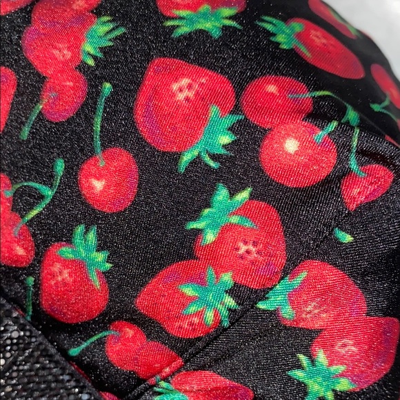 Victoria's Secret Black and Red Strawberry/ Cherry Bikini Set - Picture 3 of 7